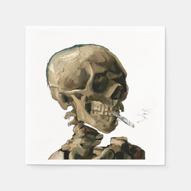 Vincent van Gogh - Skull with Burning Cigarette Napkin (Front)