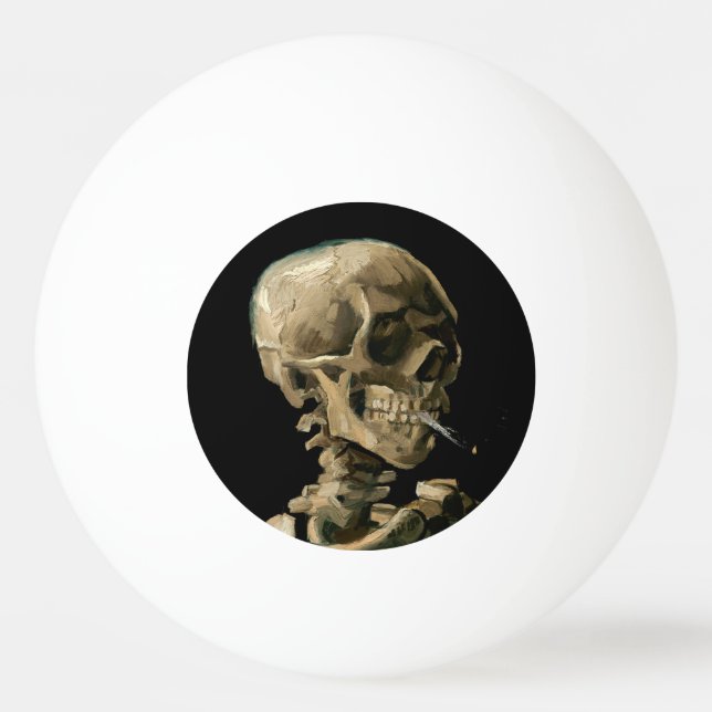 Vincent van Gogh - Skull with Burning Cigarette Ping Pong Ball (Front)