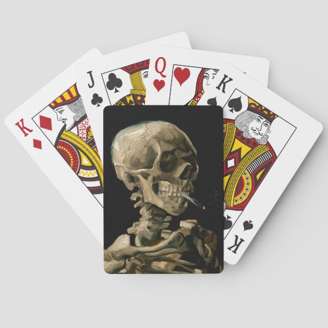 Vincent van Gogh - Skull with Burning Cigarette Playing Cards (Back)