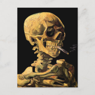 Vincent Van Gogh - Skull With Burning Cigarette Postcard