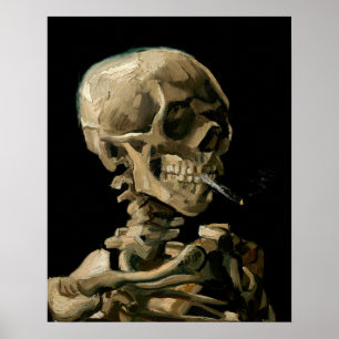 Vincent van Gogh - Skull with Burning Cigarette Poster