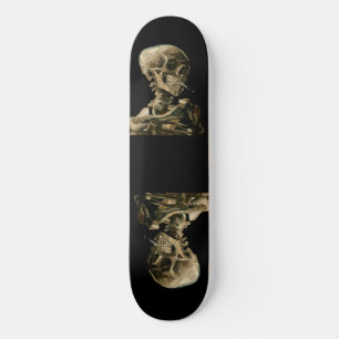 Vincent van Gogh - Skull with Burning Cigarette Skateboard