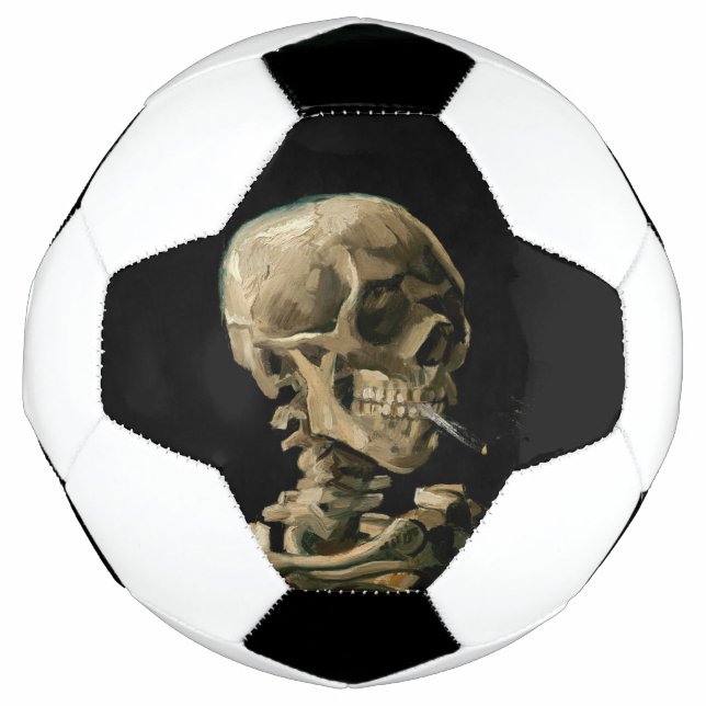 Vincent van Gogh - Skull with Burning Cigarette Soccer Ball (Front)