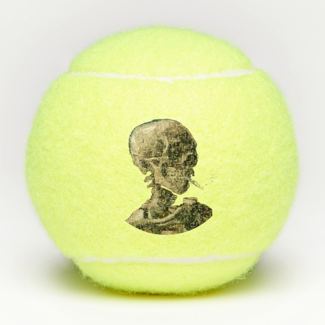 Vincent van Gogh - Skull with Burning Cigarette Tennis Balls (Front)