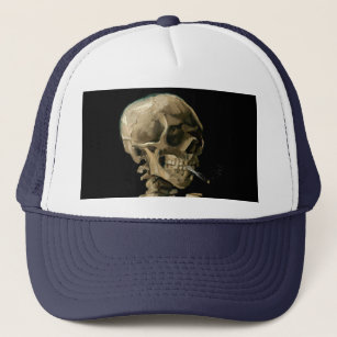 Vincent van Gogh - Skull with Burning Cigarette Trucker Hat