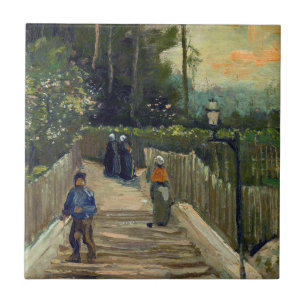 Vincent van Gogh - Sloping Path in Montmartre Ceramic Tile