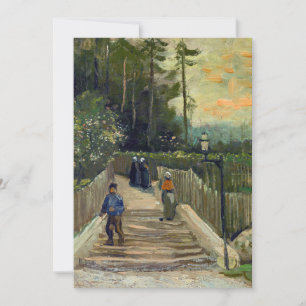 Vincent van Gogh - Sloping Path in Montmartre Invitation