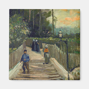 Vincent van Gogh - Sloping Path in Montmartre Magnet