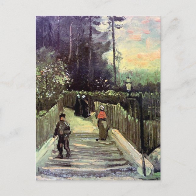 Vincent Van Gogh - Sloping Path In Montmartre Postcard (Front)
