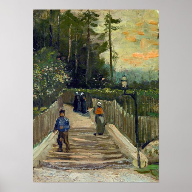 Vincent van Gogh - Sloping Path in Montmartre Poster (Front)