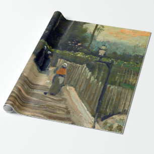 Vincent van Gogh - Sloping Path in Montmartre Wrapping Paper