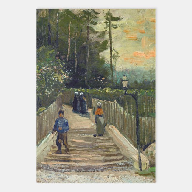 Vincent van Gogh - Sloping Path in Montmartre Wrapping Paper Sheet (Creator Uploaded)