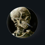 Vincent van Gogh Smoking Skeleton 6 Cm Round Badge<br><div class="desc">Smoking Skeleton painted by Vincent van Gogh in 1886.</div>