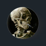 Vincent van Gogh Smoking Skeleton 6 Cm Round Badge<br><div class="desc">Smoking Skeleton painted by Vincent van Gogh in 1886.</div>