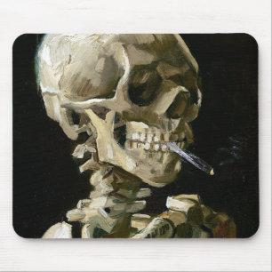 Vincent van Gogh Smoking Skeleton Mouse Pad