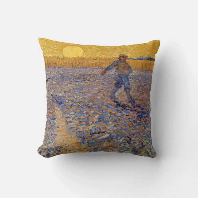 Vincent van Gogh - Sower with Setting Sun Cushion (Front)