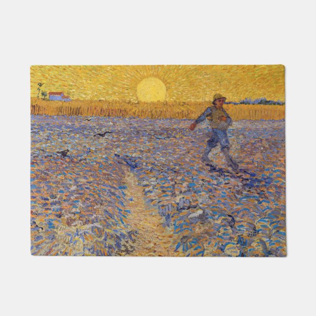 Vincent van Gogh - Sower with Setting Sun Doormat (Front)
