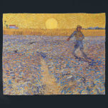 Vincent van Gogh - Sower with Setting Sun Fleece Blanket<br><div class="desc">The Sower / Sower with Setting Sun - Vincent van Gogh,  Oil on Canvas,  1888,  Arles</div>