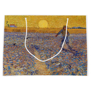 Vincent van Gogh - Sower with Setting Sun Large Gift Bag