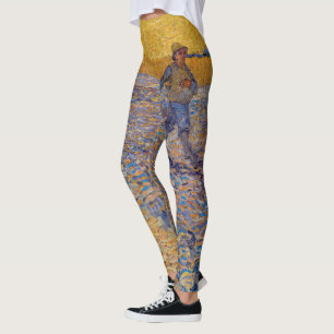 Vincent van Gogh - Sower with Setting Sun Leggings