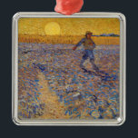 Vincent van Gogh - Sower with Setting Sun Metal Ornament<br><div class="desc">The Sower / Sower with Setting Sun - Vincent van Gogh,  Oil on Canvas,  1888,  Arles</div>