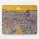 Vincent van Gogh - Sower with Setting Sun Mouse Pad<br><div class="desc">The Sower / Sower with Setting Sun - Vincent van Gogh,  Oil on Canvas,  1888,  Arles</div>