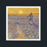 Vincent van Gogh - Sower with Setting Sun Napkin<br><div class="desc">The Sower / Sower with Setting Sun - Vincent van Gogh,  Oil on Canvas,  1888,  Arles</div>