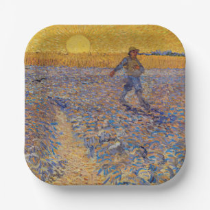 Vincent van Gogh - Sower with Setting Sun Paper Plate