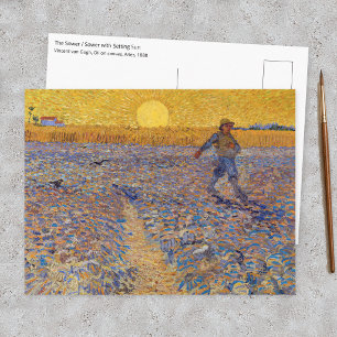 Vincent van Gogh - Sower with Setting Sun Postcard