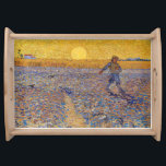 Vincent van Gogh - Sower with Setting Sun Serving Tray<br><div class="desc">The Sower / Sower with Setting Sun - Vincent van Gogh,  Oil on Canvas,  1888,  Arles</div>