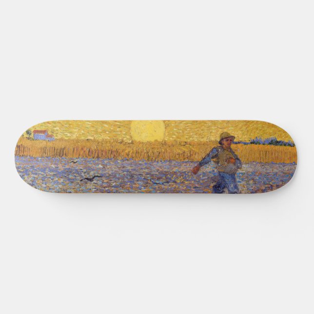 Vincent van Gogh - Sower with Setting Sun Skateboard (Horz)