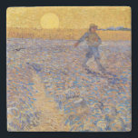 Vincent van Gogh - Sower with Setting Sun Stone Coaster<br><div class="desc">The Sower / Sower with Setting Sun - Vincent van Gogh,  Oil on Canvas,  1888,  Arles</div>