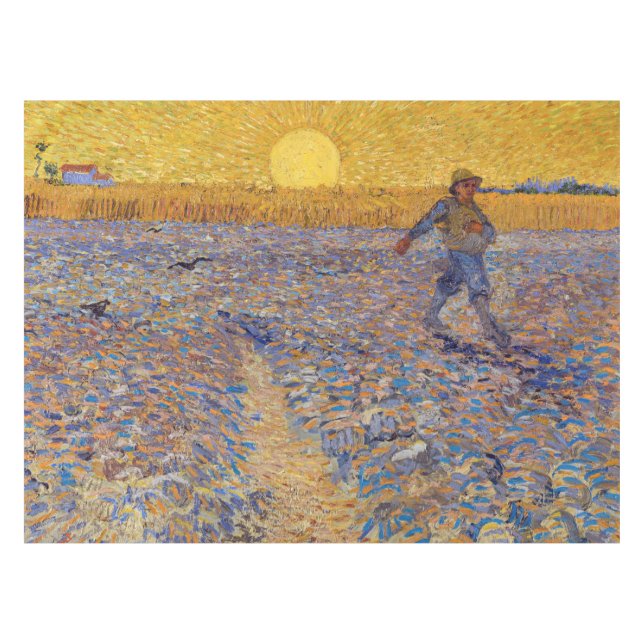 Vincent van Gogh - Sower with Setting Sun Tablecloth (Front (Horizontal))