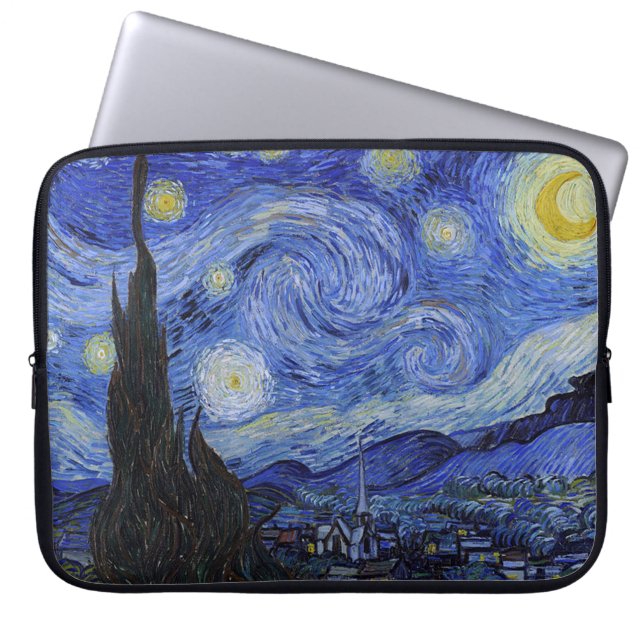 Vincent Van Gogh "Starry Night" 15" Laptop Sleeve (Front)
