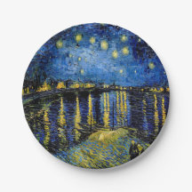 Vincent Van Gogh Starry Night 1888 Paper Plates