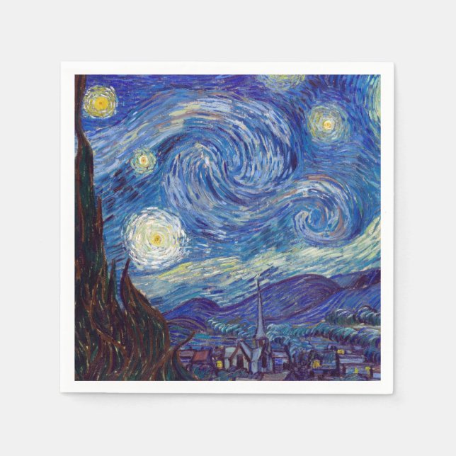 VINCENT VAN GOGH - Starry night 1889 Napkin (Front)