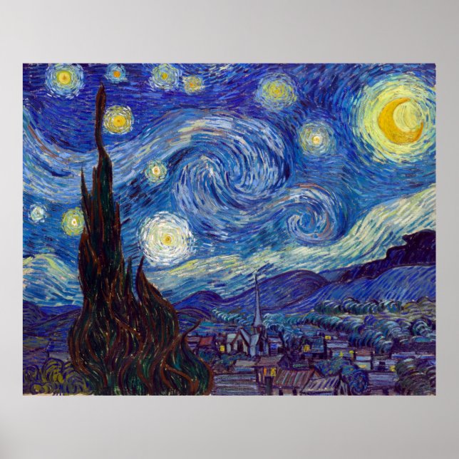 VINCENT VAN GOGH - Starry night 1889 Poster (Front)