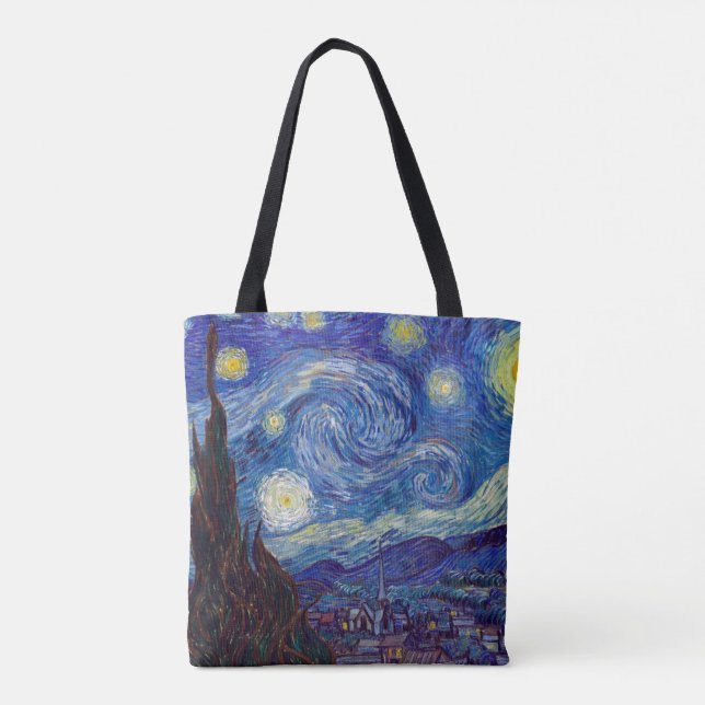VINCENT VAN GOGH - Starry night 1889 Tote Bag (Back)