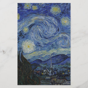 Vincent Van Gogh - Starry Night. Art Painting Stationery