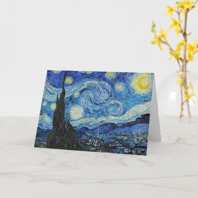 Vincent van Gogh, Starry Night  Card (Yellow Flower)