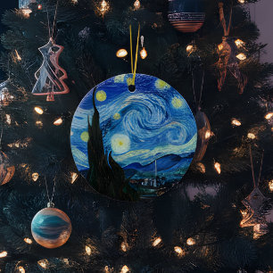 Vincent Van Gogh Starry Night Ceramic Art Ornament