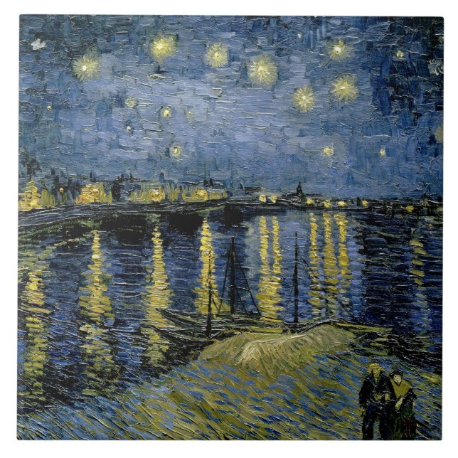Vincent van Gogh - Starry Night Ceramic Tile (Front)