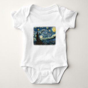 Vincent van Gogh, Starry Night. Famous art. Baby Bodysuit