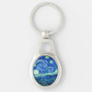 vincent van gogh starry night key ring