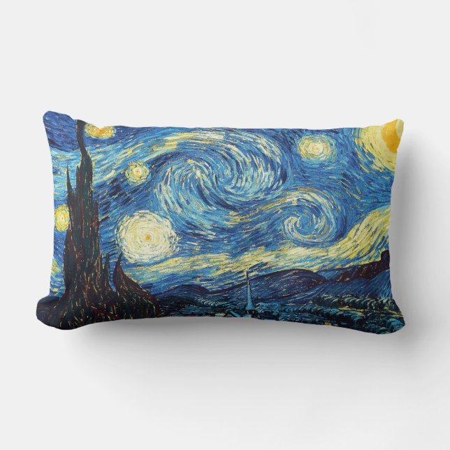 Vincent van Gogh- starry night Lumbar Cushion (Front)