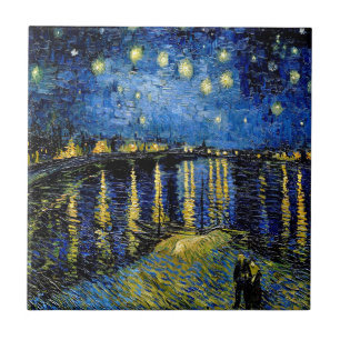Vincent Van Gogh Starry Night Over The Rhone 1888 Tile