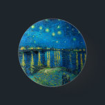 Vincent Van Gogh Starry Night Over The Rhone 3 Cm Round Badge<br><div class="desc">Vincent Van Gogh Starry Night Over The Rhone Button</div>