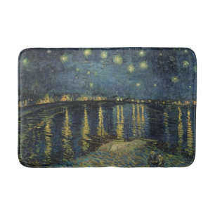 Vincent van Gogh Starry Night Over the Rhone Bath Mat
