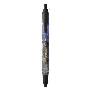 Vincent Van Gogh Starry Night Over The Rhone Black Ink Pen