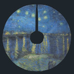 Vincent van Gogh - Starry Night Over the Rhone Brushed Polyester Tree Skirt<br><div class="desc">Starry Night Over the Rhone / Nuit etoilee sur le Rhone - Vincent van Gogh,  Oil on Canvas,  1888,  Arles</div>